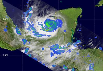 TRMM Captures Karl's Rainfall Entering the Gulf