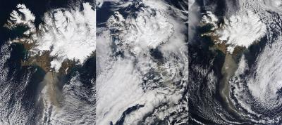 3 NASA Satellite Images of the Volcano Plume
