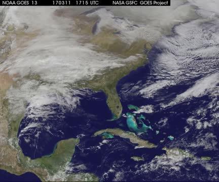 GOES-East Animation of March 2017 snowstorm