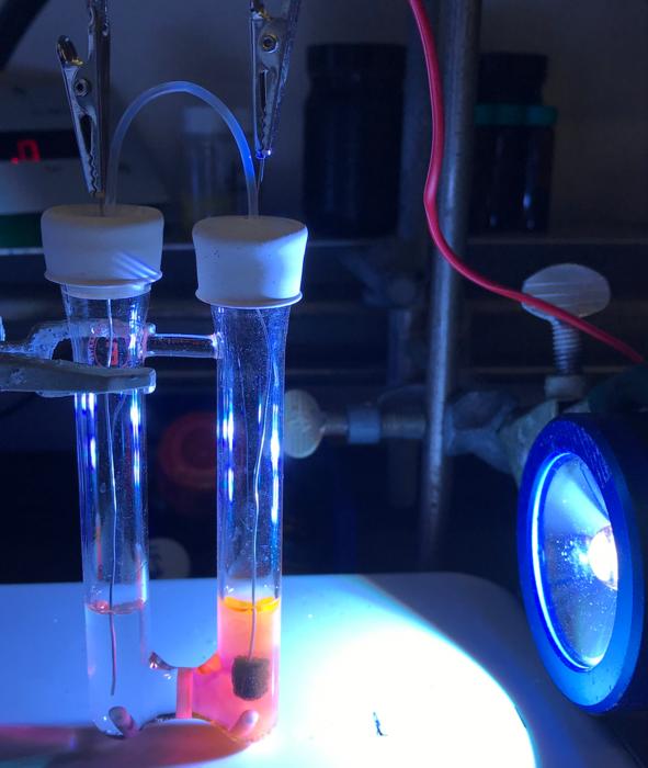 Electrophotocatalytic reaction