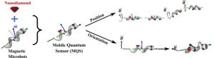 Integration of nanodiamond with microbot to from mobile quantum sensor