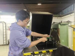 PhD student Zhiyu Zhao conducted beam tests for a small ECAL detector module at the DESY TB-22 beam facility in Germany.