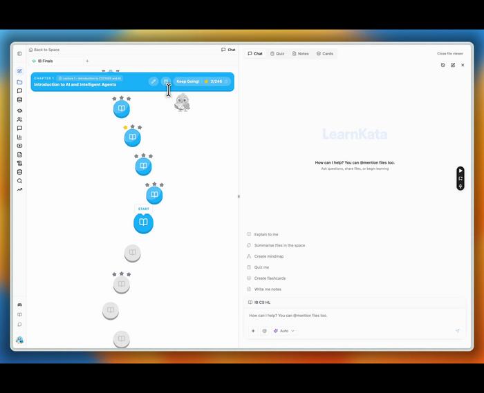 The LearnKata interface