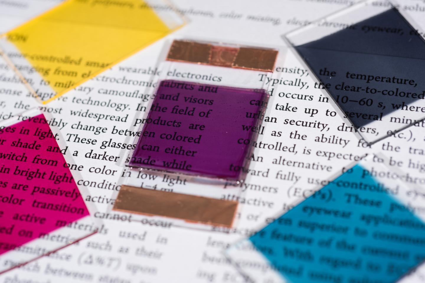 Samples of Electrochromic Polymers