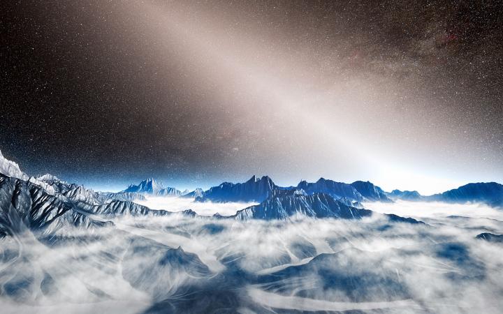 Artist's Impression of Bright Exozodiacal Light
