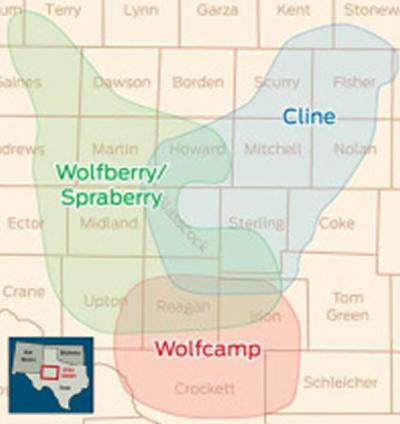 West Texas Study Map of Oil and Natural Gas