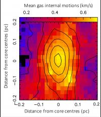 Map of the Average Internal Motions of the Dense Gas
