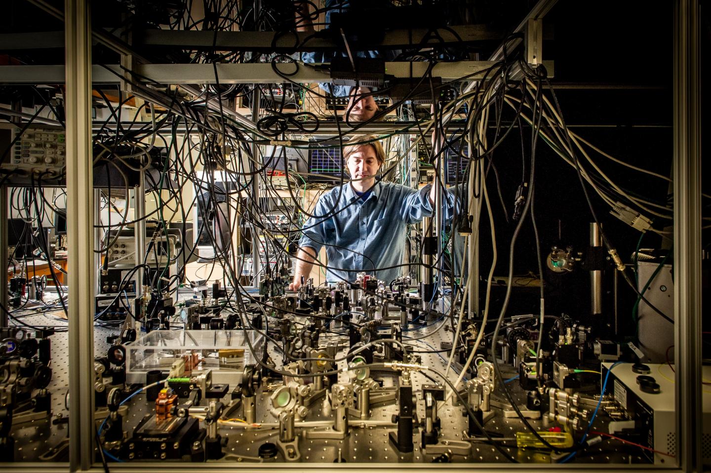 Physicist Thomas Corbitt in Lab