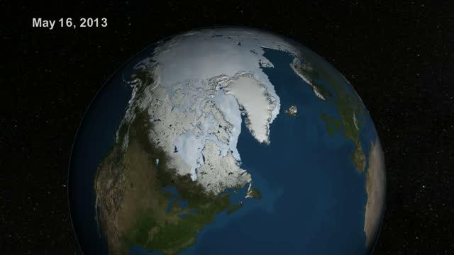 Summer Arctic Sea Ice Retreat: May - August 2013
