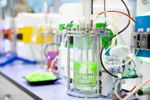 Plastic powder is put into a bioreactor - a mixture of water and enzymes which digest the plastic.