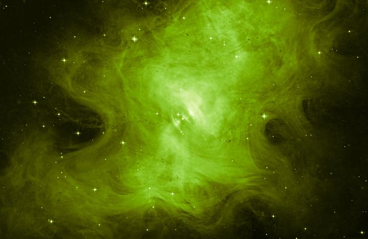 Crab Nebula in Green