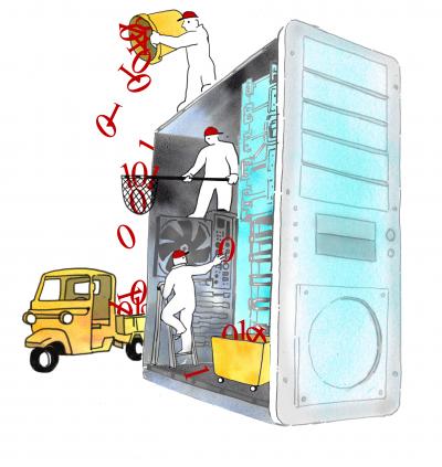Computer Trash Illustration