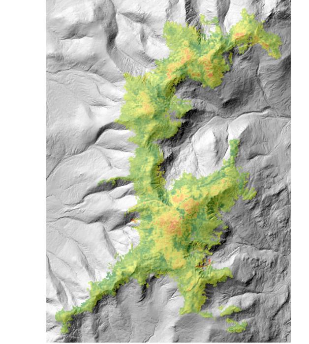 A color heatmap illustrates the greening rates for Mount Washington and the Presidential Range in New Hampshire from 1984 to 2024