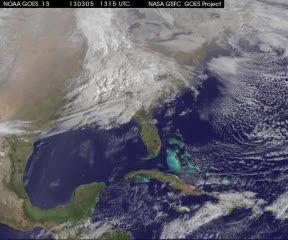 NOAA's GOES-13 Satellite View of March 2013 Nor'easter