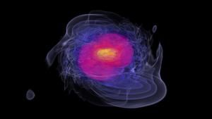 Simulation of a neutron-star merger