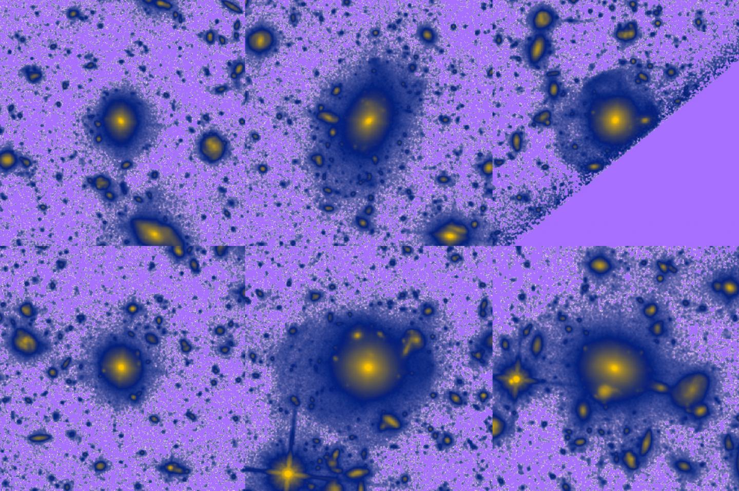 Mosaic with the Infrared Images of the Six Massive Elliptical Galaxies Found in the Hubble Ultra Dee
