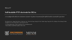 Self-healable PTF electrode for DEAs