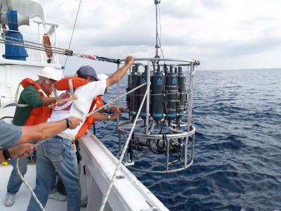 Scientists Collecting Samples During RADMED Campaign