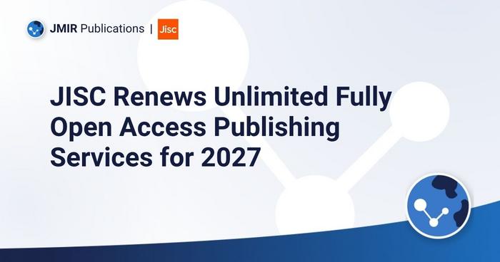 JMIR Publications Announces Renewal of Unlimited Open Access Publishing Subscription for Six Leading UK Research Institutions