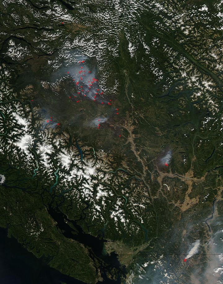 Wildfires Still Plaguing British Columbia, Canada