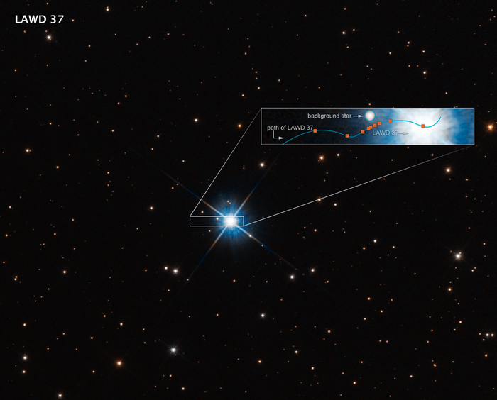 HUBBLE OBSERVATIONS USED TO MEASURE MASS OF LONE WHITE DWARF STAR LAWD 37