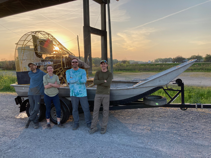 Team with airboat