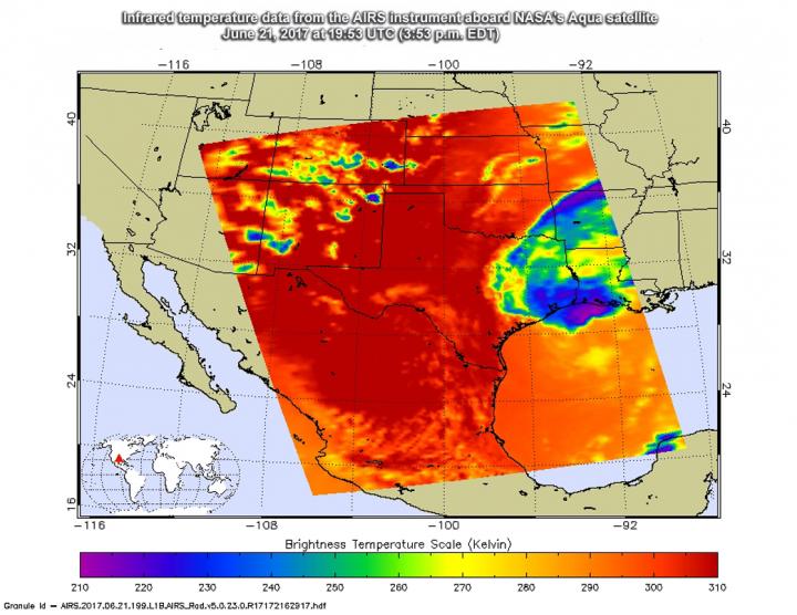 AIRS image of Cindy