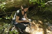 Fieldwork on intermittent stream