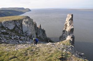 Researchers at Siberia's Taba-Ba’astakh cliffs