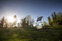 Seismic station solar panels