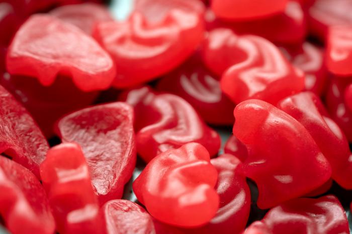 Red candy with carmine