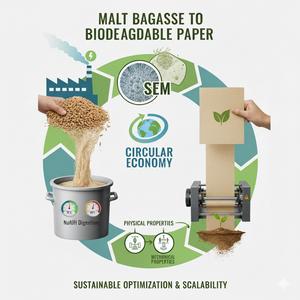 Malt Bagasse to Biodegradable Paper: A Circular Economy Approach
