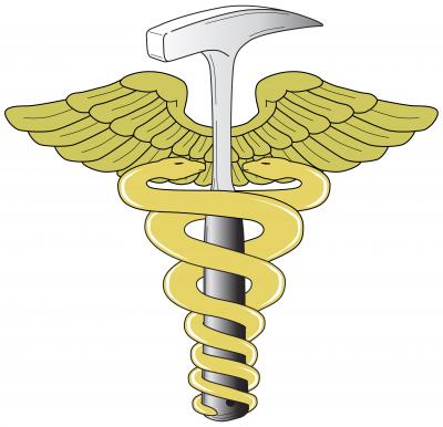 Caduceus with Rock Hammer