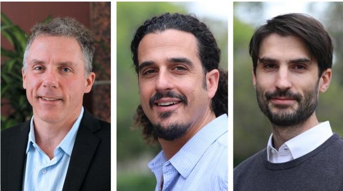 Research team (Left to right):  Prof. Harry Atwater Dr. Lior Michaeli & Dr. Claudio Hail.