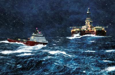 Platform in Rough Weather