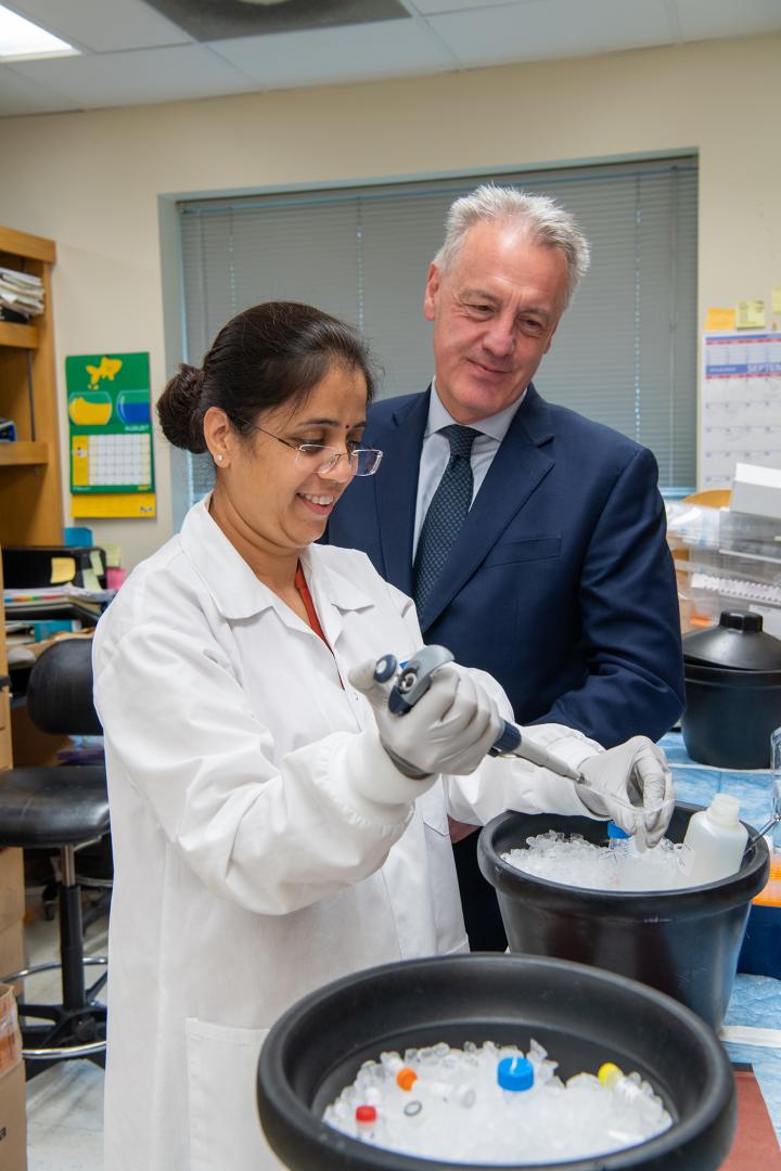 Dr. Dario Altieri in his Lab at Wistar