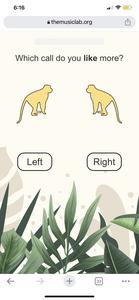 Screenshot of the "Calls of the Wild" game used in this study