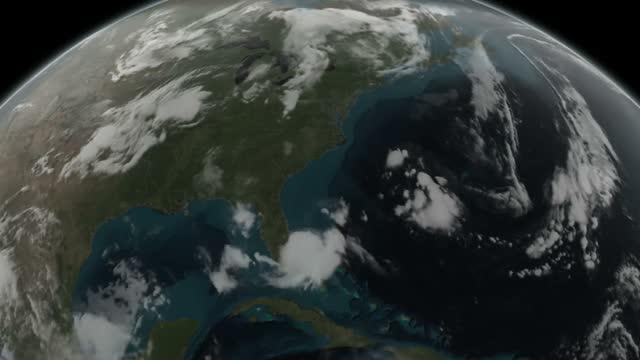 Animation of GPM Data on Hurricane Arthur on July 3, 2014