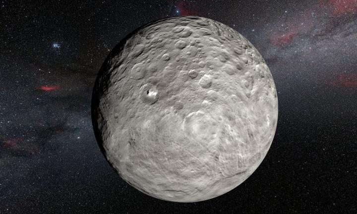 Artist's View of Bright Spots on Ceres Imaged by the Dawn Spacecraft