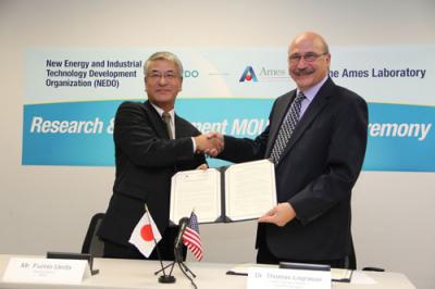 Ames Lab & NEDO Sign Rare Earth MOU
