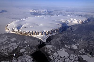 Saunders Island and Wolstenholme Fjord with Kap Atholl