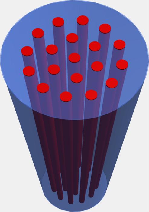 Figure 1. Image diagram of the newly developed 19-core optical fiber