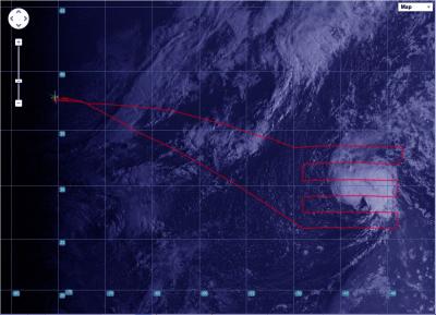 Flight Path of Global Hawk Over Humberto