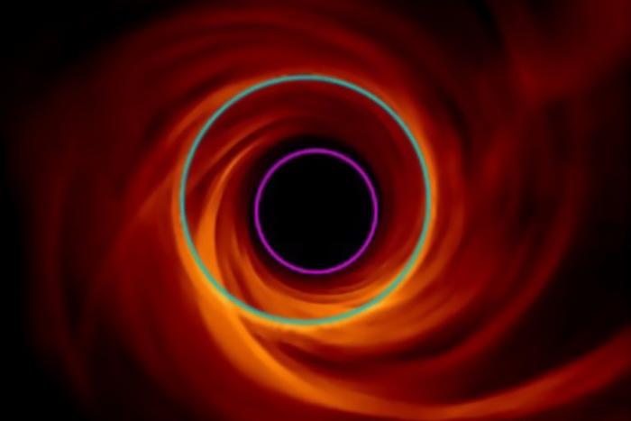 Snapshot image from radiative simulations of M87 black hole