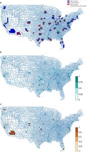 Political polarization on the move: Analyzing geographical mobility between counties in the U.S.