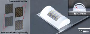 Ultrathin silicon double-sided metal-oxide-semiconductor field-effect transistor (MOSFET)