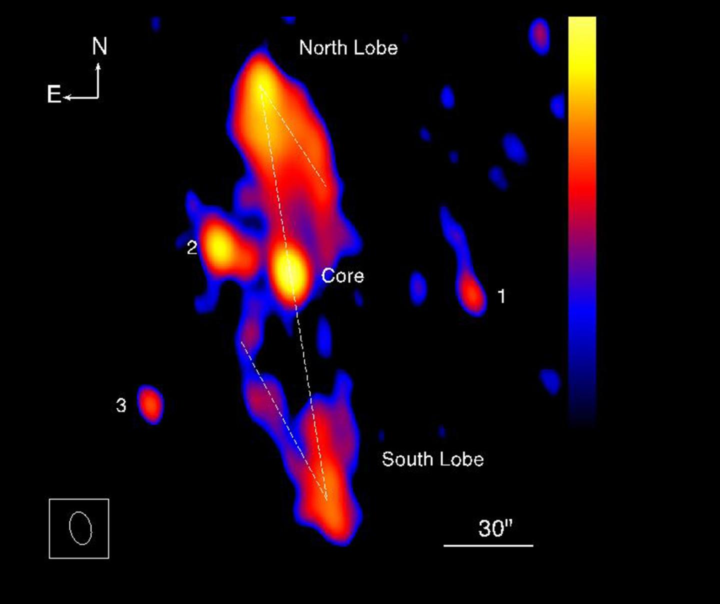 Image Obtained with the use of the Jansky Very Large Array Using Radio Waves Frequences of 5 Ghz