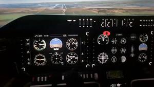 Simulator cockpit with overlayed gaze