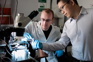 UChicago PME Assoc. Prof. Sihong Wang and PhD student Max Weires