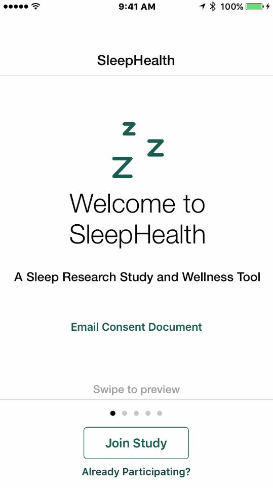 SleepHealth App Screen